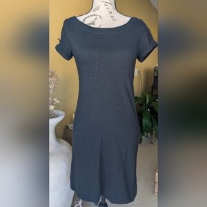 Banana Republic 100% Cotton Black Short Sleeve T-Shirt Dress Size XS